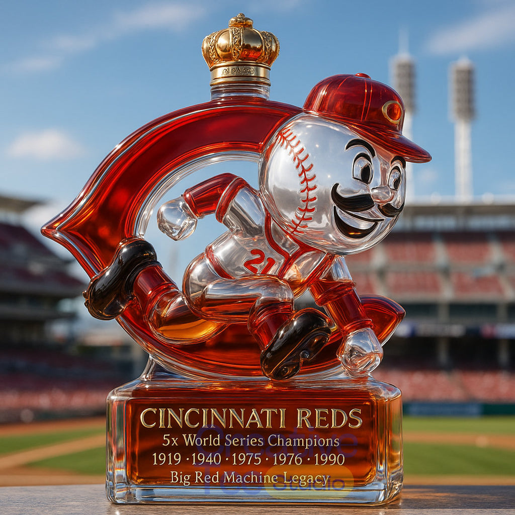 Cincinnati Reds Whiskey Bottle – Big Red Machine Legacy