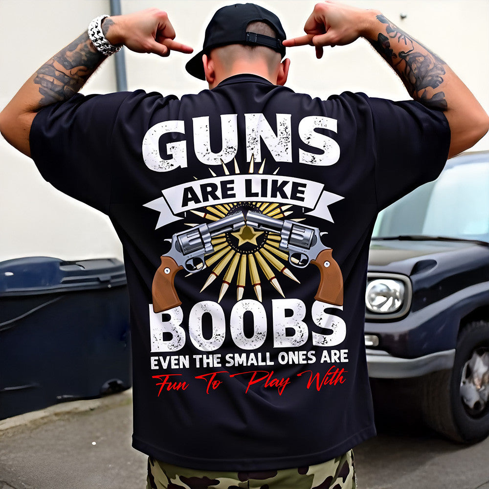 Guns Are Like Boobs Even The Small Ones Are Shirt Support 2Nd Amendment Rights Funny T-Shirt Hoodie, Sweatshirt