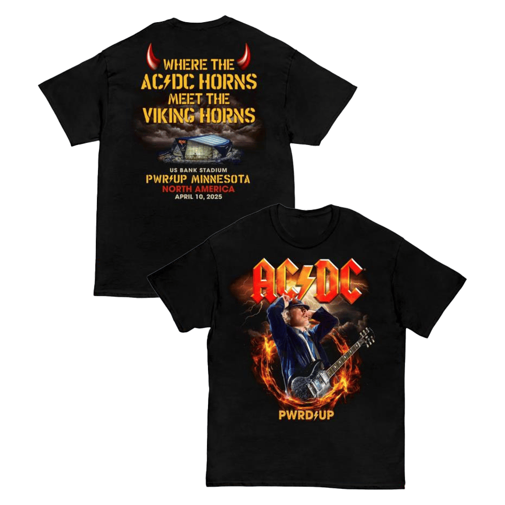 ACDC Merch Minnesota PWR Up Tour T-Shirt Gifts For Music Lovers Hoodie, Sweatshirt | CoreVibeTees.com