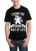 Living The Americorn Way Of Life Black Half Sleeve T-Sthirt T-Shirts, Hoodie, Sweatshirt | CoreVibeTees.com