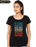 18 Years Of Beign Awesome Birthday T-Shirt Hoodie, Sweatshirt | CoreVibeTees.com