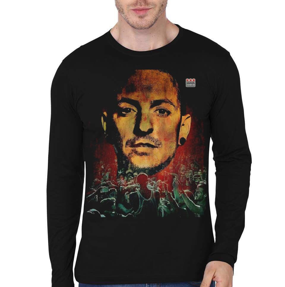 Linkin Park Chester Black Full Sleeve T-Shirt Hoodie, Sweatshirt | CoreVibeTees.com