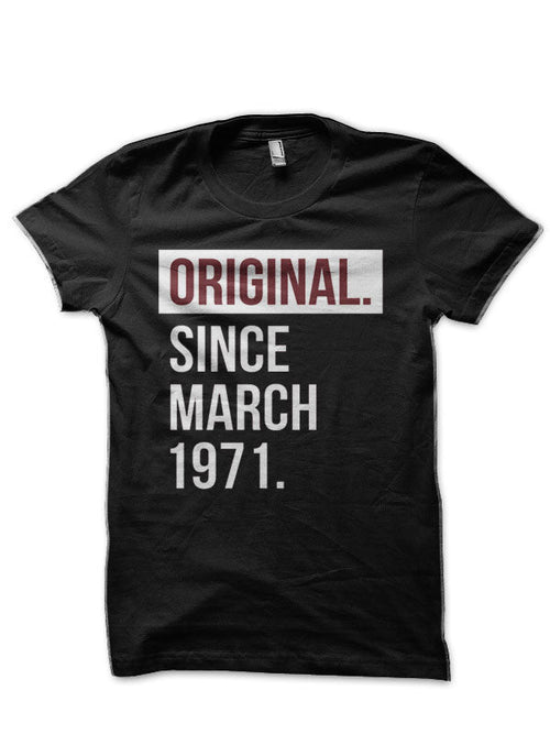 1971 March 47 Years Old Birthday Half Sleeve T-Shirt Hoodie, Sweatshirt | CoreVibeTees.com