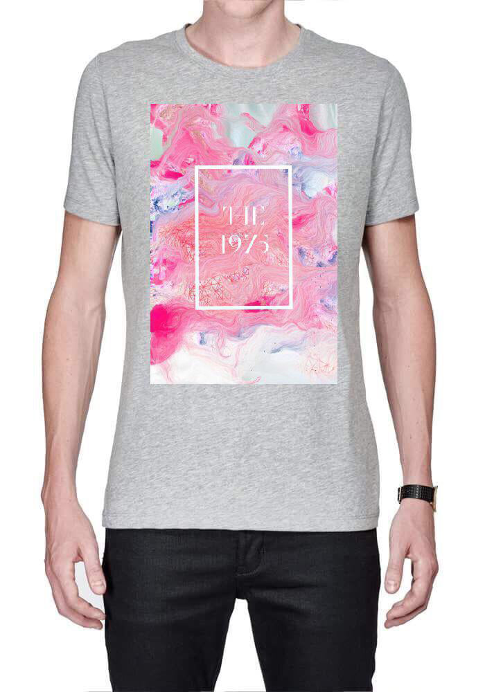 The 1975 Grey Melange Half Sleeve T-Shirt Hoodie, Sweatshirt | CoreVibeTees.com