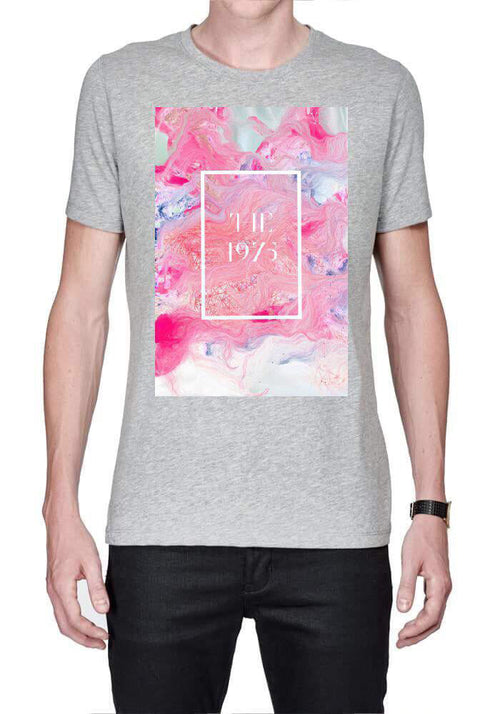 The 1975 Grey Melange Half Sleeve T-Shirt Hoodie, Sweatshirt | CoreVibeTees.com