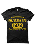 Born in 1978 Birthday Gifts Black T-Shirt Hoodie, Sweatshirt | CoreVibeTees.com