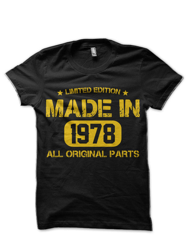 Born in 1978 Birthday Gifts Black T-Shirt Hoodie, Sweatshirt | CoreVibeTees.com