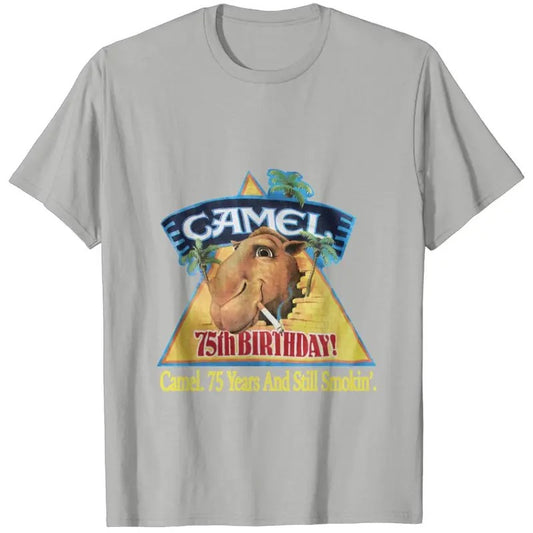 1988 Joe Camel shirt 75th Birthday Promo T-shirt, Camel 75th Years and Still Smokin'. Unisex Garment  T-shirt, sweater and Hoodie