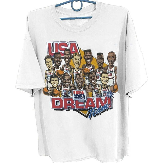 1992 Basketball Shirt, 90s Dream Team Usa Basketball Shirt Menswear Tops Underwear Streetwear Tshirt