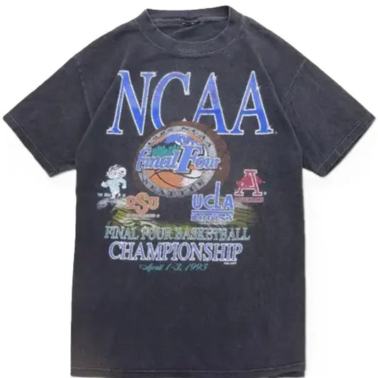 1995 NCAA Final Four Championship Vintage t-shirt Menswear Top Underwear Tshirt Streetwear Man Tropical Crewneck Shortsleeve Round Neck Casual