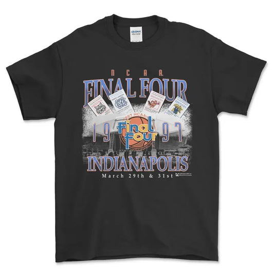 1997 NCAA Final Four Indianapolis T-Shirt, graphic vintage sports tees for men