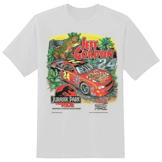1997 Vintage Jeff Gordon T-Shirt Juric Park Theme Nascar T-shirt