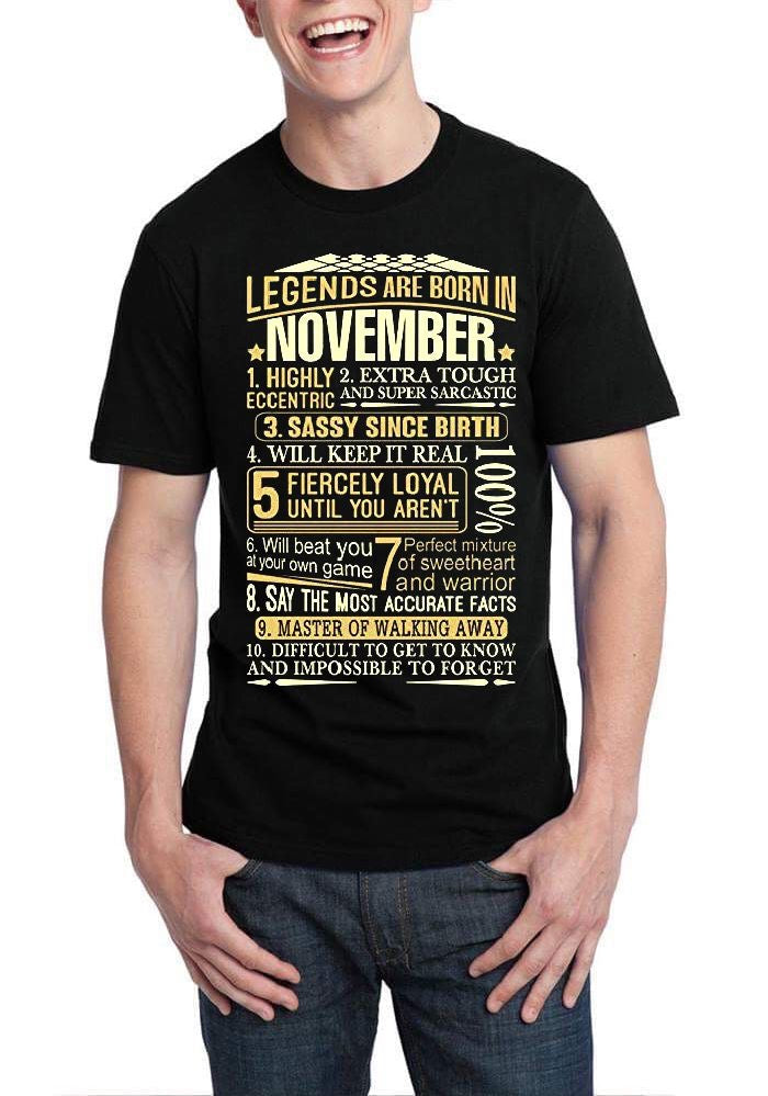 Legends Are Born In November T-Shirt Hoodie, Sweatshirt | CoreVibeTees.com