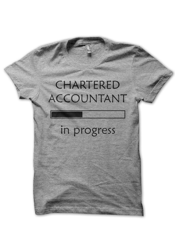 Chartered Accoutant Half Sleeve Grey Melange T-Shirt Hoodie, Sweatshirt | CoreVibeTees.com