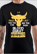 Blood Sweat Respect Half Sleeve Black T-Shirt Hoodie, Sweatshirt | CoreVibeTees.com