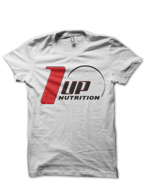 1Up Nutrition White T-Shirt Hoodie, Sweatshirt | CoreVibeTees.com