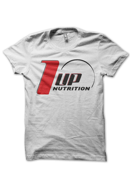 1Up Nutrition White T-Shirt Hoodie, Sweatshirt | CoreVibeTees.com
