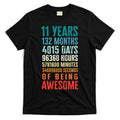 11 Years 132 Months Of Being Awesome 11th Birthday Gifts T-Shirt Hoodie, Sweatshirt | CoreVibeTees.com