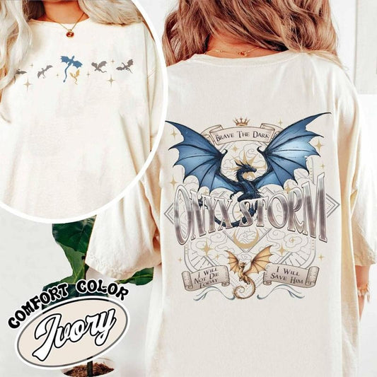 2-Sided, Fourth Wing Shirt,Basgiath War College Book shirt,Violet Sorrengail Tairn Shirt,Broccoli Onyx Storm Shirt, Xaden