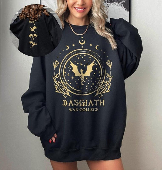 2 Slide Design, Basgiath War College Sweatshirt, Bookish Sweatshirt,Fourth Wing Sweatshirt,Dragon Rider Hoodie,Rebecca Yoros Hoodie,Fourth Wing, Book Hoodie
