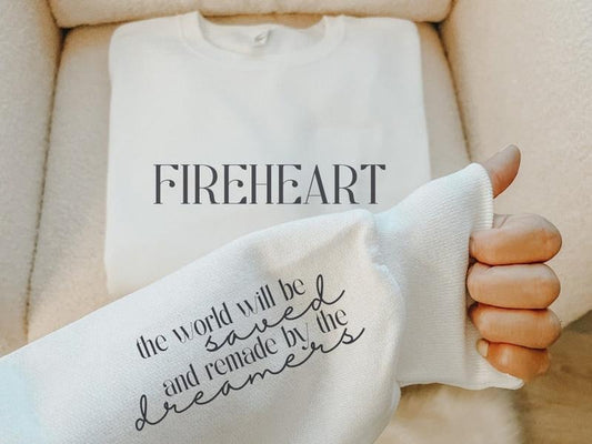 2 Slide Design, Fireheart Sweatshirt, Throne of Glass Sweatshirt, Throne of Glass Gifts, Aelin Galathynius, SJM merch, Bookish Gifts, Crewneck Sweatshirt