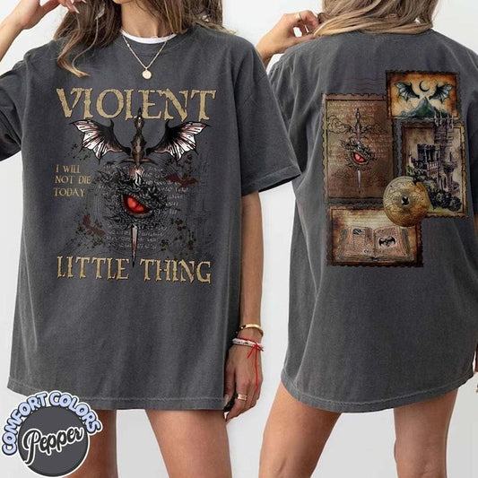 2 Slide Design, Fourth Wing Fan T-Shirt, Dragon Rider T-Shirt, Basgiath War College Shirt, Violet Sorrengail Shirts, Violent Little Thing T Shirt