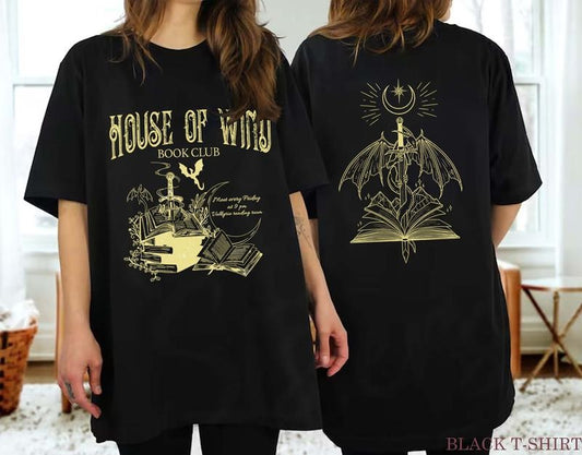 2 Slide Design, House Of Wind Book Club Shirt, Acotar Book Club Shirt, SJM, House Of Wind Library Shirt, Book Lover Gift, Night Court Tee, Mystical Book Tee