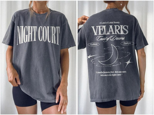 2 Slide Design, Night Court Velaris ACOTAR tshirt Court of Dreams Shirt Rhysand Feyre Tog Merch SJM LICENSED Booktok Hoodie Romantasy Shirt Nesta Shirt