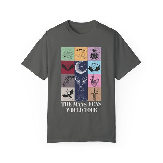 2 Slide Design, Sarah J. Maas Eras Tour  tee, Licensed SJM merch, Throne of Glass TOG shirt, ACOTAR merch, Crescent City Fan Apparel Maas Tour