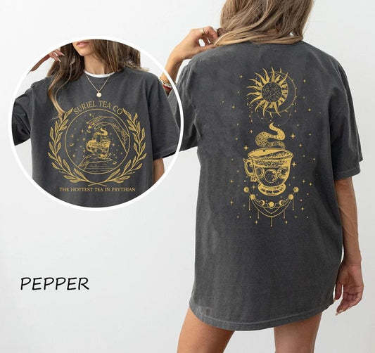 2 Slide Design, Suriel Tea Co T-Shirt, Acotar Bookish T-Shirt, A Court Of Thorns And Roses Sweatshirt, SJM Sweatshirt, Bookish Sweatshirt