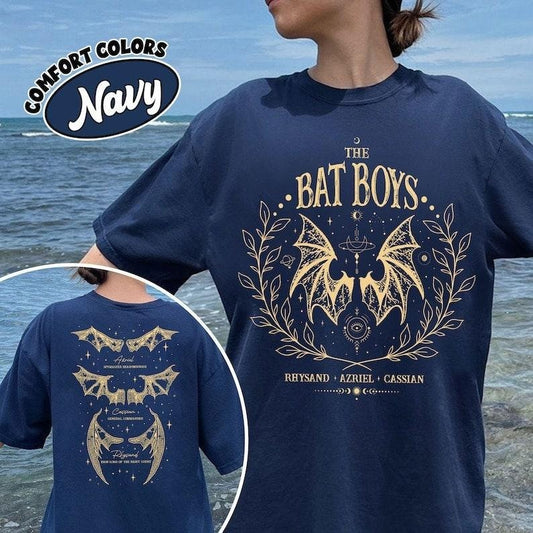 2 Slide Design, The Bat Boys Shirt, Acotar Bookish T Shirt The Night Court Illyrians, A Court Of Thorns And Roses Rhysand Cassian Azriel