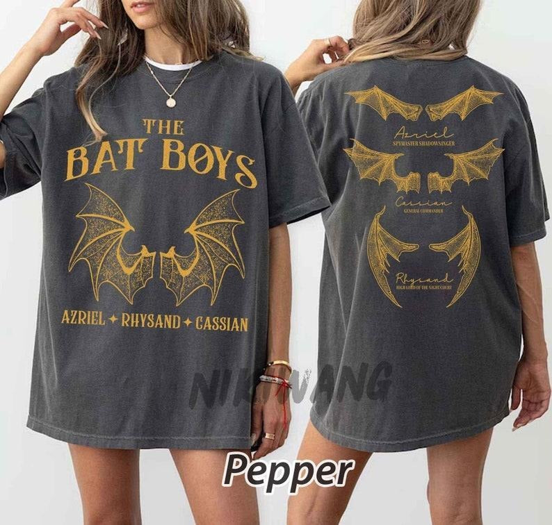 2 Slide Design, The Bat Boys Shirt, Acotar Velaris T-shirt, Bat Boys Shirt, Bat Boys Fan Club Shirt, Acotar Shirt, Shirt.