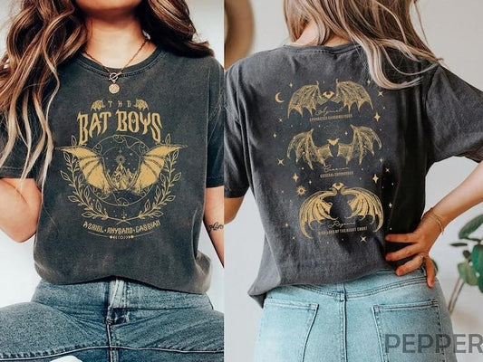 2 Slide Design, The Bat Boys T-Shirt, Acotar Merch Shirt, The Night Court Illyrians Shirt, A Court of Thorns and Roses Rhysand Cassian Azriel
