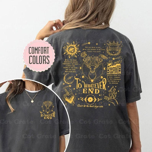 2 Slide Design, Throne Of Glass Fan  T-shirt - ACOTAR Bookish Apparel - SJM Merch - Aelin Quote Tee - Sarah J Maas Tribute T-Shirt