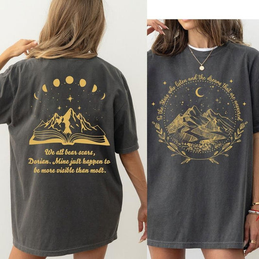 2 Slide Design, Velaris Shirt The Night Court Velaris City of Starlight Tshirt Acotar shirt SJM Merch ACOTAR Tee BookLover Gift Night Court Shirt