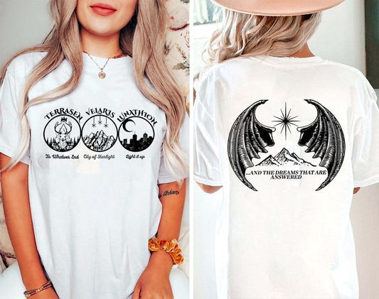 2 Slide Design, Velaris T-shirt, Velaris City shirt, City of Starlight, The Night Court Hoodie, Court Of Thorns And Roses, SJM Velaris hoodie