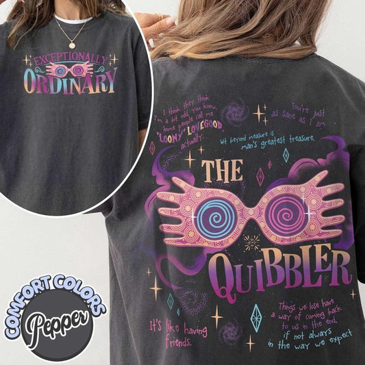 2 Slide Design, Wizard School Fandom T-Shirt - 'Just As Sane As I Am' Hp Tee, Magic Wand Two-sided T-shirt, Bookish Shirt, Luna Shirt, Hp Shirt