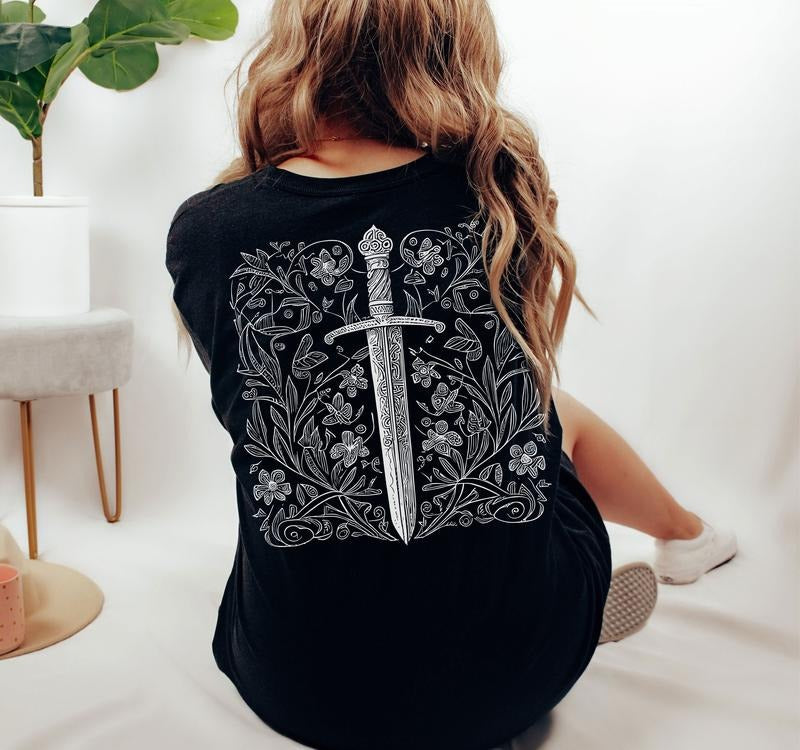2 Slide Design, You do not falter, You do not yield two sided tshirt, iPrintasty - Bookish, SJM merch, A Court of Thorns and Roses top
