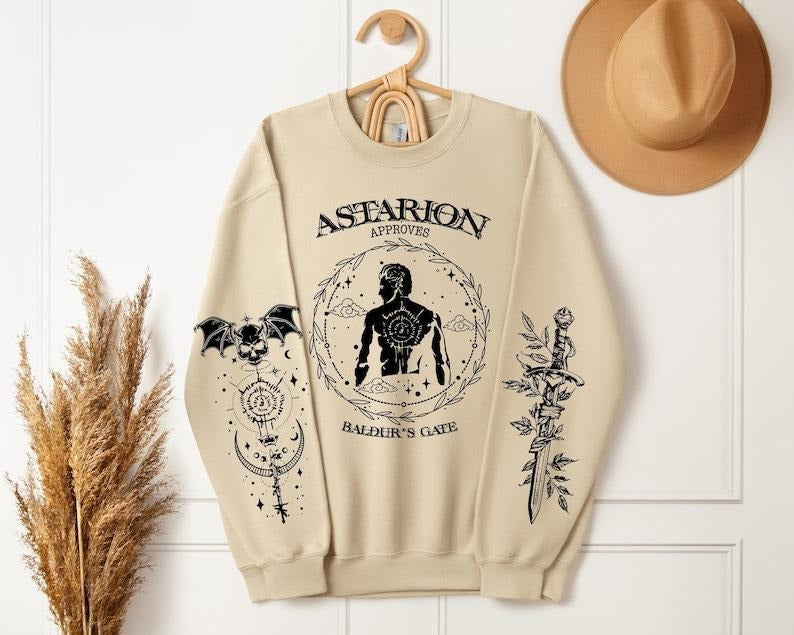 2 Slide, Baldurs Gate 3 Astarion Sweatshirt Hoodie, Astarion Sweater, Gamer Gift, Astarion Rogue, Video Game, Astarion Vamp Sweatshirt, BG3 Merch