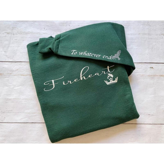 2 Slide, Licensed Fireheart Throne Of Glass Sweatshirt,Hoodie TOG Series, Throne Of Glass Shirt, To Whatever End, Rowan Whitethorn Aelin Galathynius, SJM