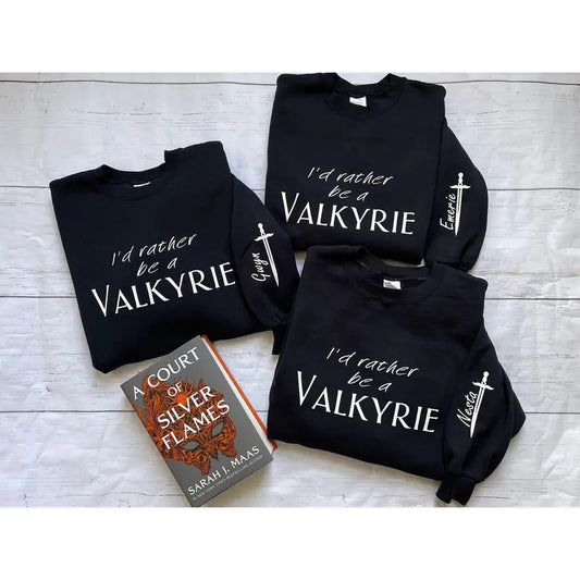 2 Slide, Officially Licensed Valkyrie Crewneck, SJM Merch, Book Besties, ACOSF Apparel, Best Friends Valkyrie Sweatshirt, Valkyrie In Training, Nesta