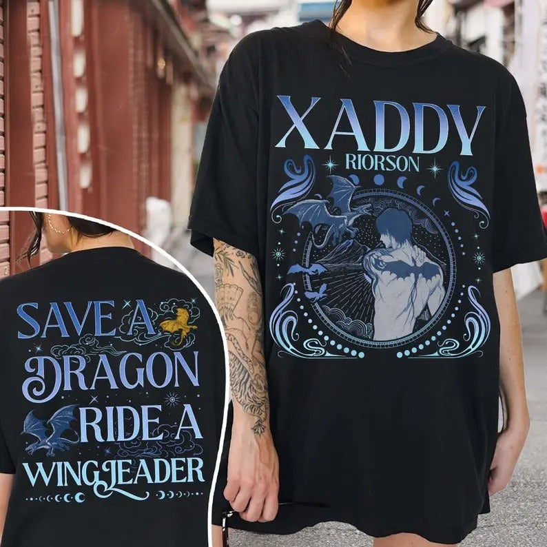 2 Slide, Onyx Storm T-Shirt, Xaden Riorson, Xaden Fourth Wing Tee, Fourth Wing Merch, Iron Flame tshirt, Rebecca Yarros Apparel, Xaddy, Bookishstyle{n002}4