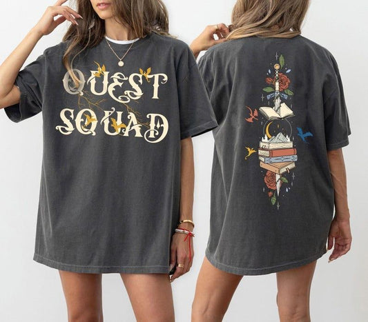 2 Slide, Quest Squad T-Shirt, Basgiath War College, Fourth Wing T-Shirt, Ridoc T-Shirt, Dragon Rider T-Shirt, Rebecca Yarros, Fourth Wing, Violet Sorrengail T-Shirt