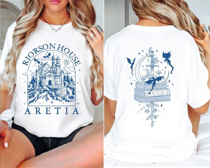 2 Slide, Riorson House T-Shirt, Aretia T-Shirt, Basgiath War College T-Shirt, Fourth Wing, Iron Flame, Dragon Rider Merch, Rebecca Yarros Apparel,Tee