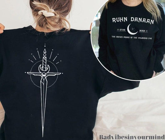 2 Slide, Ruhn Danaan Crown Sweatshirt, Crescent City Ruhn Sweatshirt, Crescent City Series Shirt, Acotar Sweatshirt, Bookish Shirt Gift