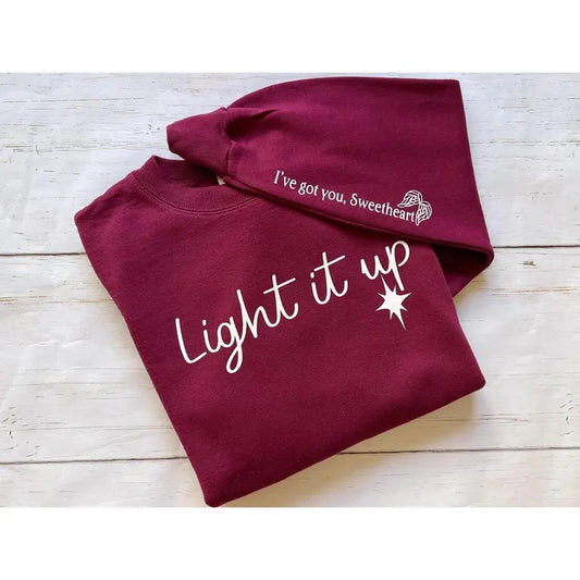 2 Slide,Licensed Light It Up Crescent City Sweatshirt,Hoodie Crescent City Shirt, Bryce Quinlan Hunt Athalar, Umbra Mortis Quote, SJM Merch, Fantasy