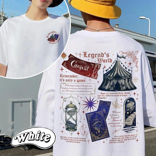 2 Slides, Caraval T-Shirt | Remember It's Only Game Shirt |Legendary Booktor Shirt | Stephanie Garber | Bookish | Romantic Book Lover, Gift For Fan
