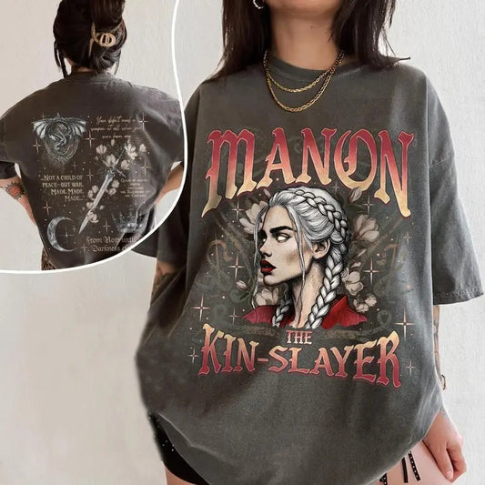 2 Slides, Manon The Kin Slayer T-Shirt, The Thirteen  TShirt For Fan, TOG From Now Until The Darkness, Gift For Book Lover