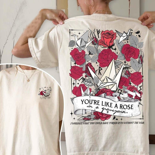 2 Slides, Vanessa Graveyard Shirt, Dark Romantasy Gift Reader, Hp Wizard Merch, Manacled Shirt, Manacled Merch, Fandom Gift, Dramione Casual Cotton