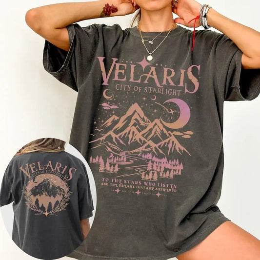 2 Slides, Velaris Shirt, ACOTAR shirt, City Of Starlight, Night Court T-Shirt, Rhysand Quotes, Sarah J Maas Apparel, Book Lover Gift, acosf Cotton Crewneck Casual